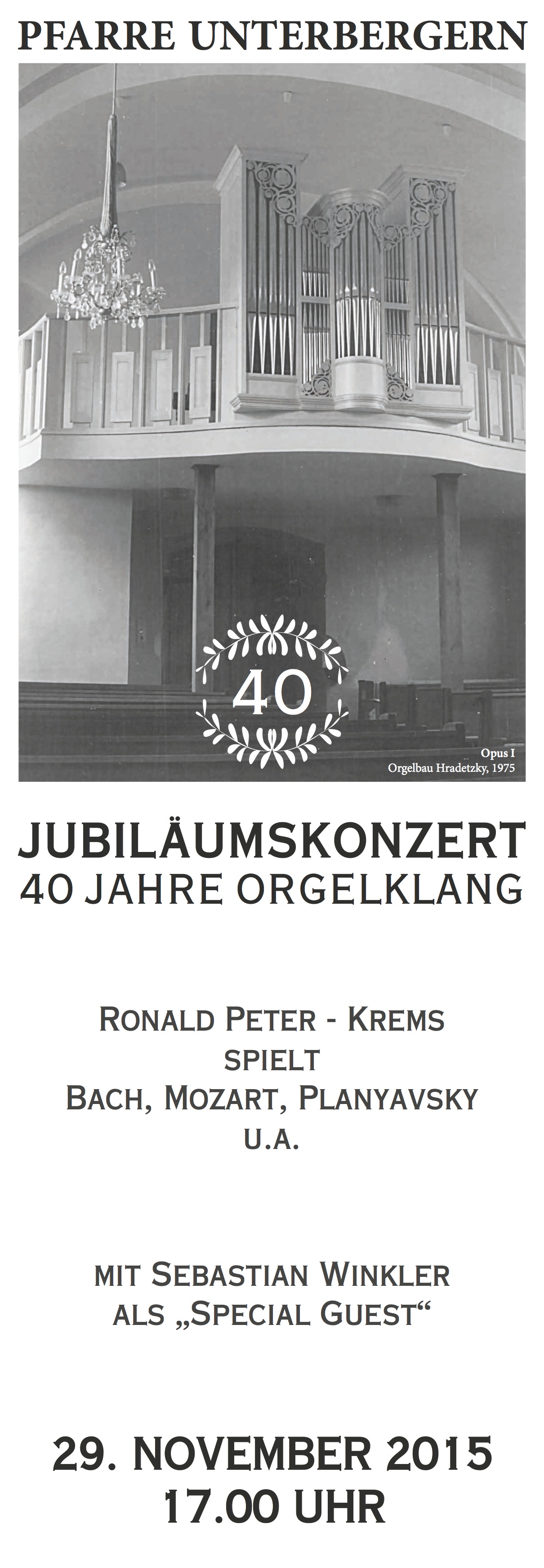40 Jahre Gerhard Hradetzky Opus 1 Unterbergern
