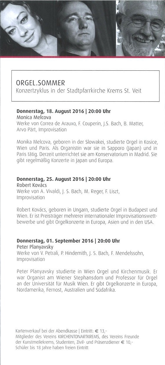 30 Jahre Hradetzky Orgel Dom der Wachau Krems St.Veit 30 Jahre Hradetzky Orgel Dom der Wachau Krems St.Veit